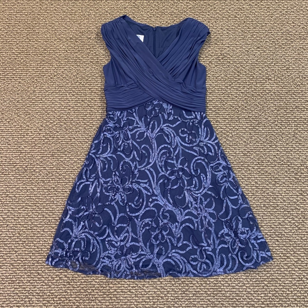 Patra purple fit and flare dress